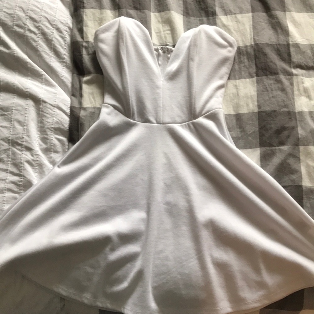 Tobi White Strapless Dress